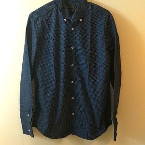 Massimo Dutti Men's Button Down Dark Blue
